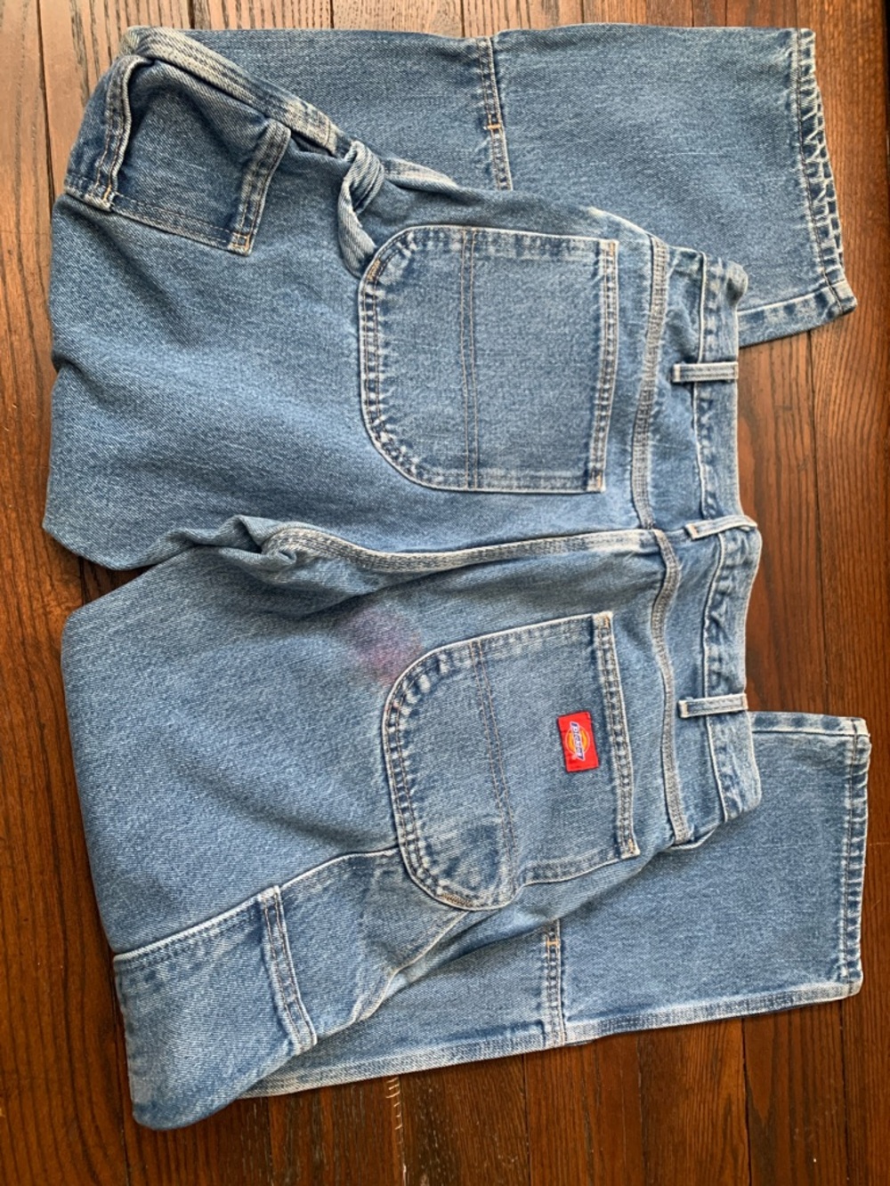 Dickies Light Blue Relaxed Carpenter Jeans with Patch Logo